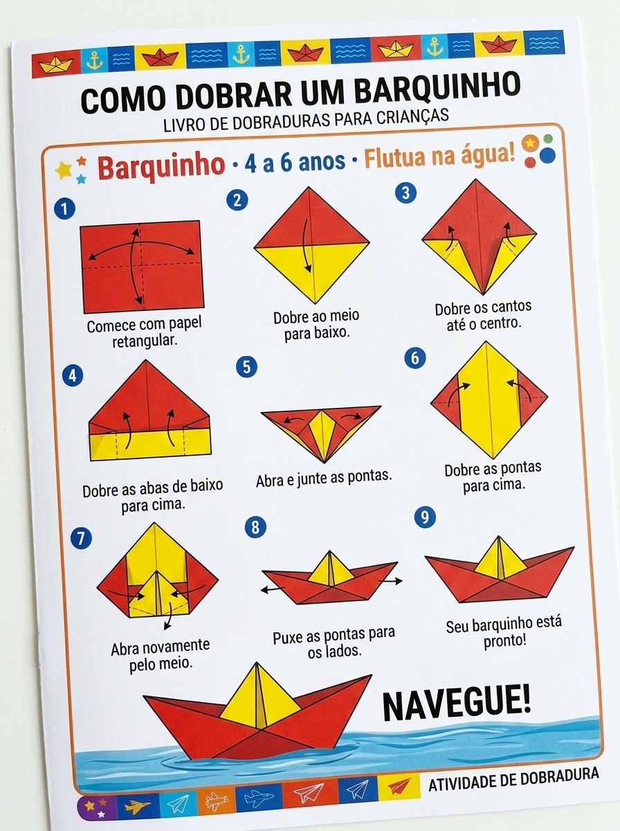 Passo a passo Barquinho (4 a 6 anos)